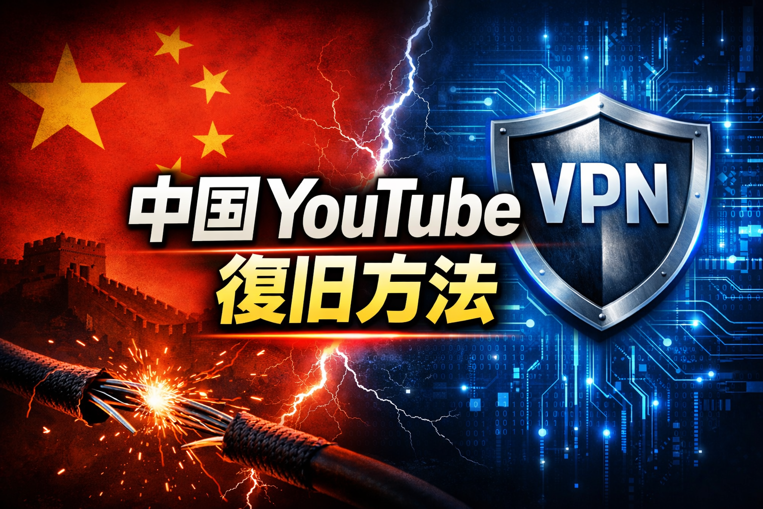 中国でYouTubeを視聴するためのVPN対策と復旧手順