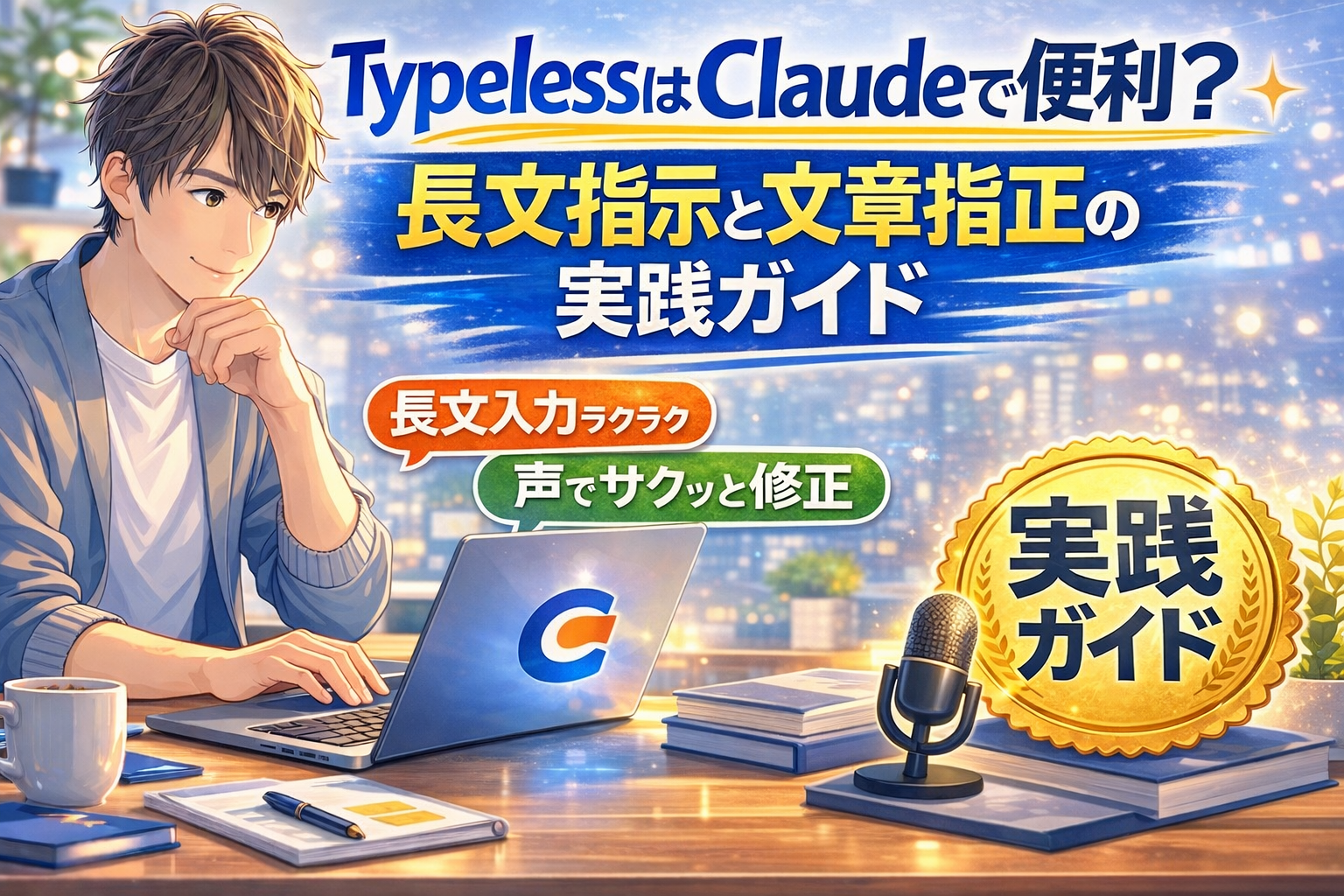 TypelessとClaudeを組み合わせて、長文指示の入力と文章修正を効率化する実践ガイドのアイキャッチ画像