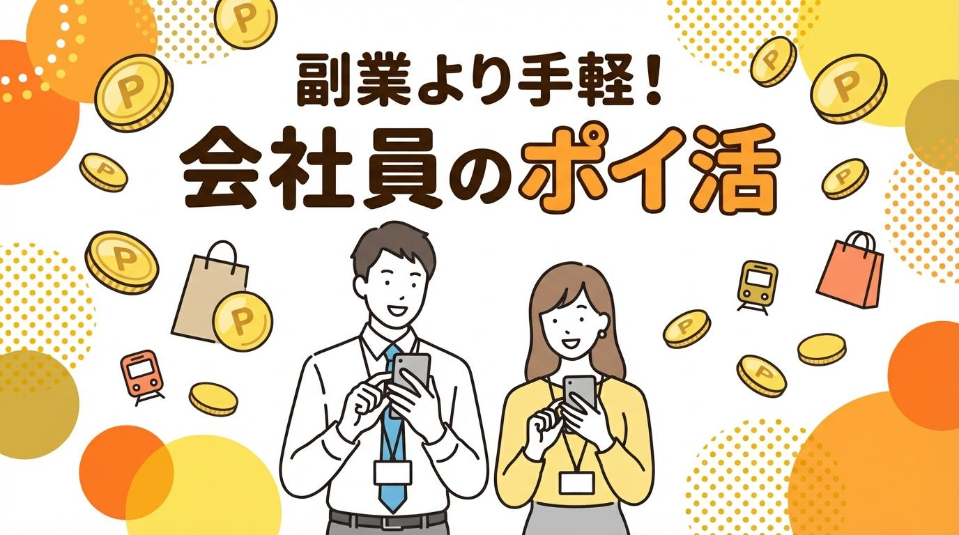 副業より手軽に始めやすい会社員のポイ活を表現したアイキャッチ画像