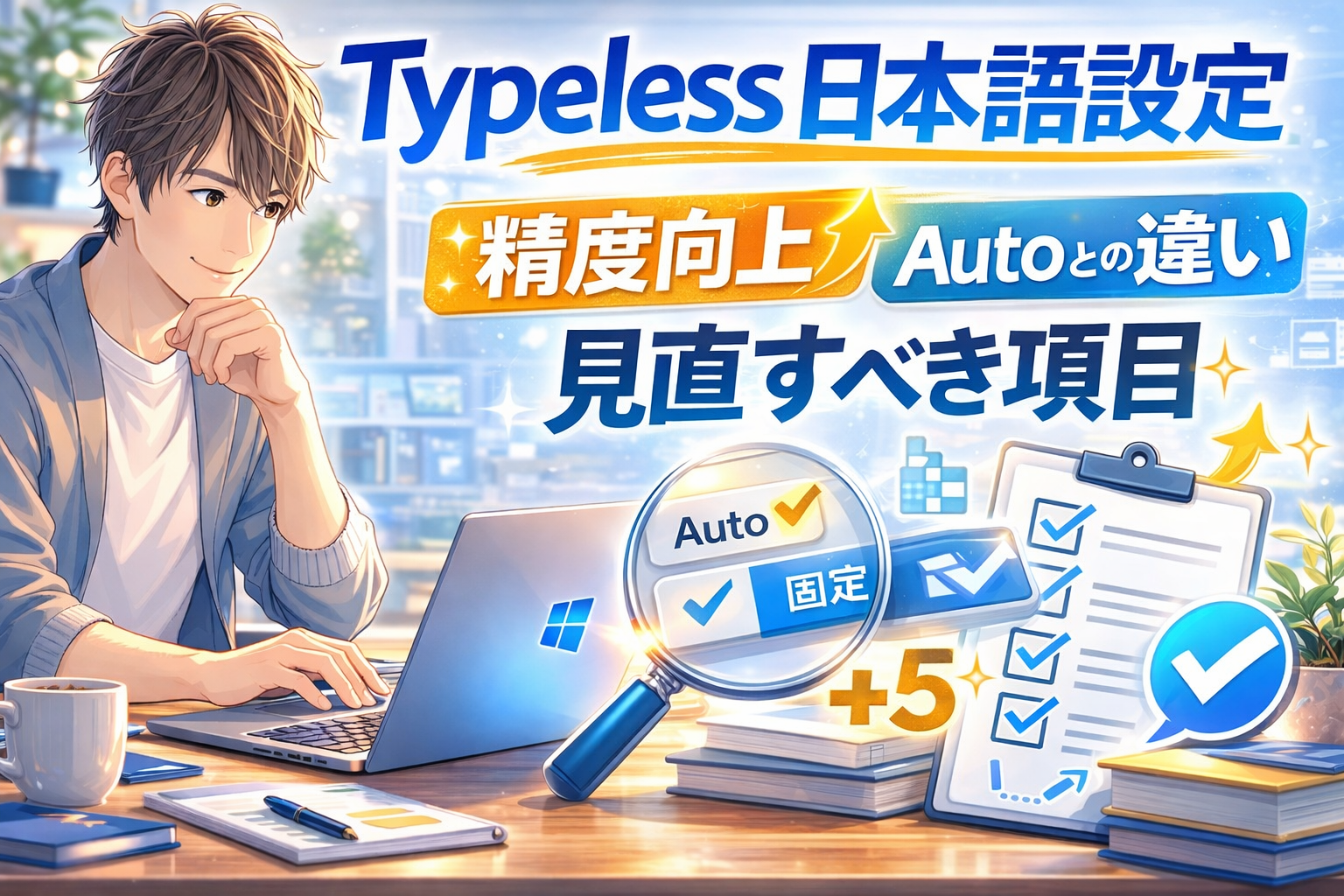 Typeless日本語設定の精度向上とAutoとの違いを解説するアイキャッチ画像