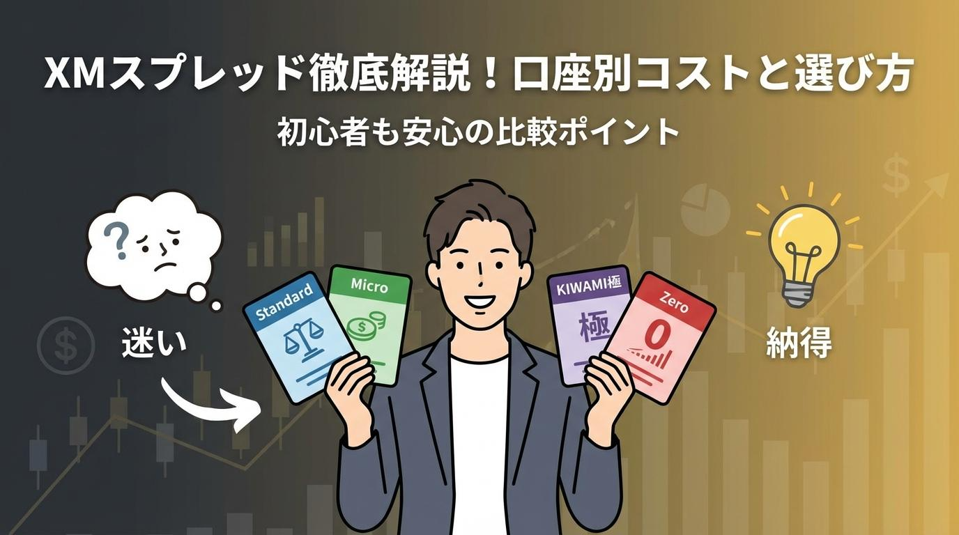 XMスプレッドの口座別コストと選び方を比較するアイキャッチ画像