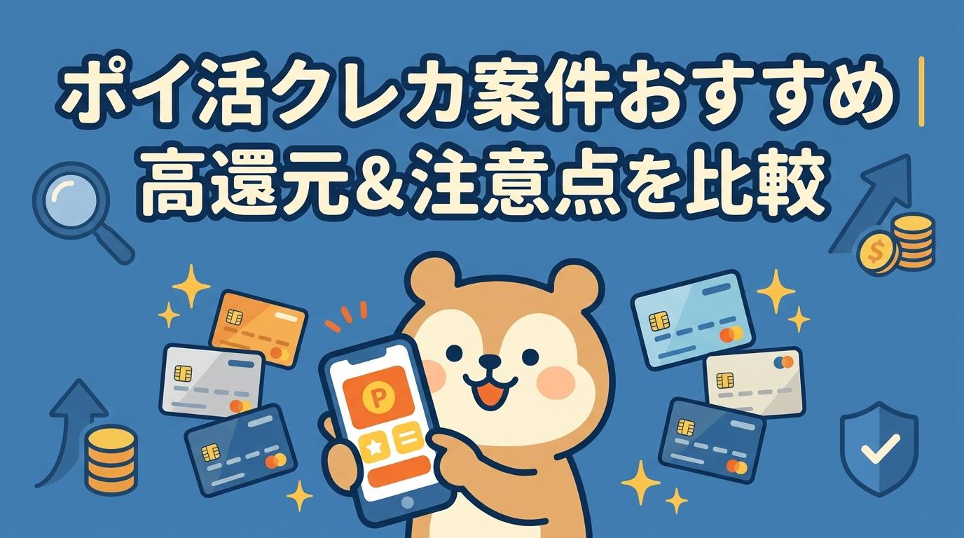 ポイ活クレジットカード案件のおすすめ比較と高還元・注意点を解説するアイキャッチ画像