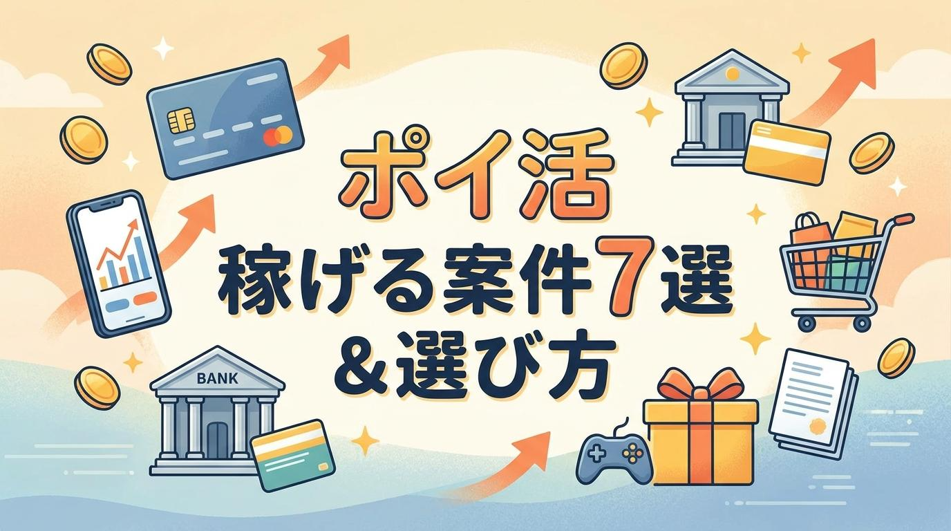 ポイ活で稼げる案件7選と選び方を解説するアイキャッチ