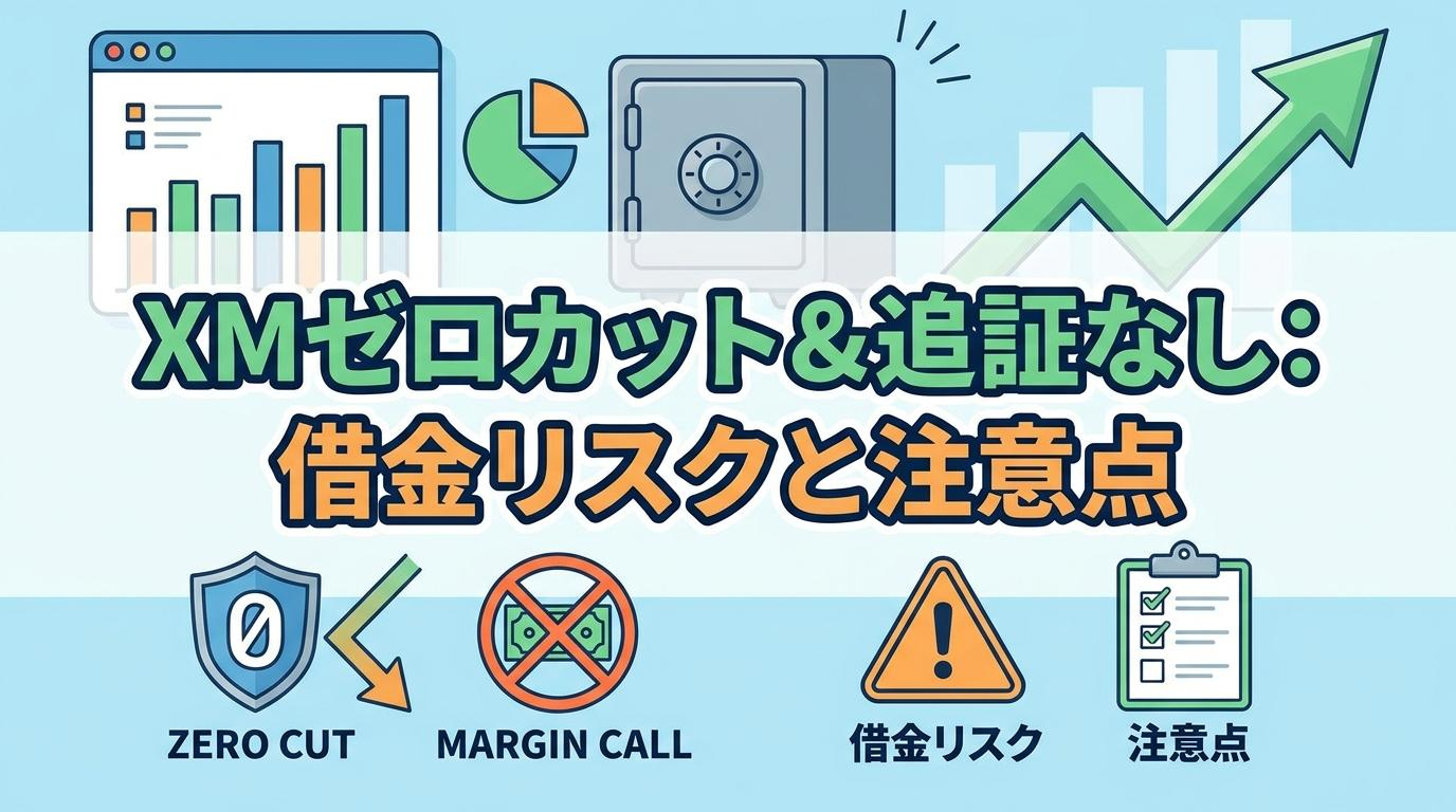 XMゼロカットと追証なしの仕組み、借金リスクと注意点を解説するアイキャッチ画像